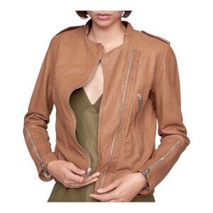 rag & bone Lyon Zip-Front Leather Jacket